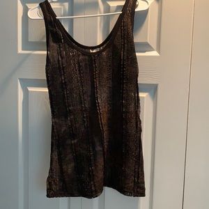 Women’s, dark colored see through tank top.
